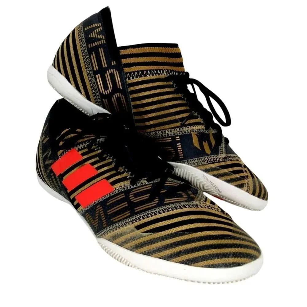 Adidas Nemeziz Messi Men's Pre-owned Gold/Black/Red Athletic Sneakers - sz. 6